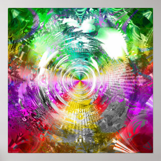 Poster Mandelbrot métallique 3c