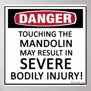 Poster Mandoline de danger