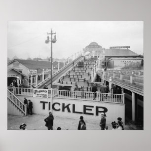 Poster Manège de Parc d'Attractions, 1915. Photo Vintage