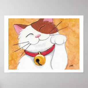 Poster Maneki Neko Lucky Calico Cat Art Imprimer