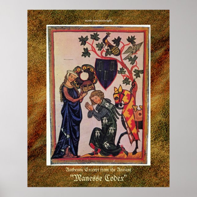 Poster Manesse Codex extrait Art religieux Imprimer (Devant)