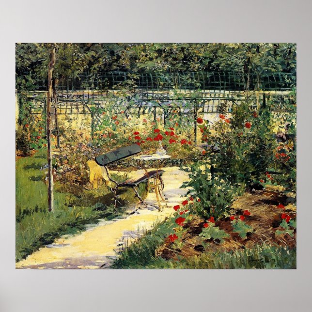 Poster Manet - Banc (My Garden), 1881 (Devant)