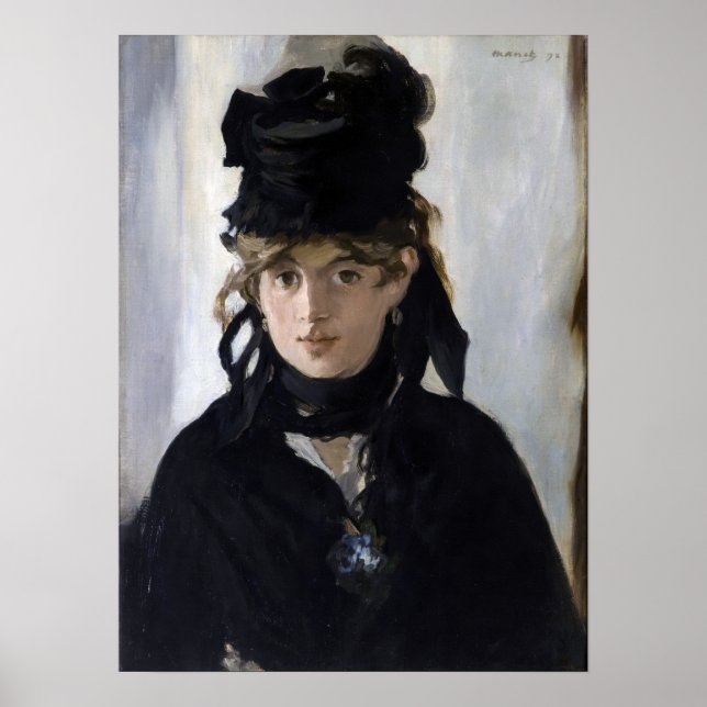 Poster Manet - Berthe Morisot with a bouquet of violets (Devant)