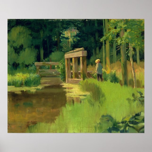 Poster Manet | Dans un parc (Devant)