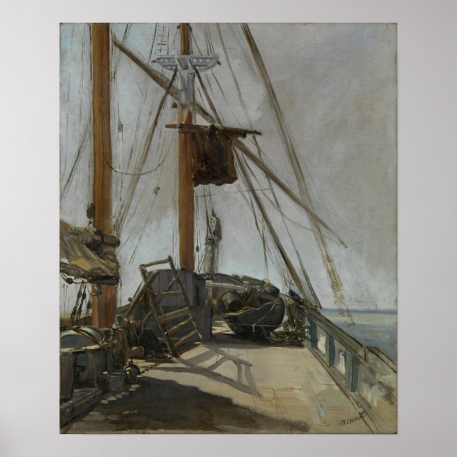 Poster Manet - Le pont du navire (Devant)