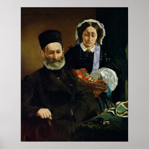 Poster Manet   Portrait de M et Mme Auguste Manet