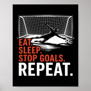 Poster Manger Dormir Arrêter Objectif Répéter, Entraîneur