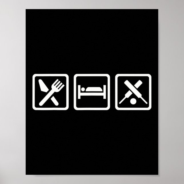 Poster Manger Dormir Cricket  (Devant)