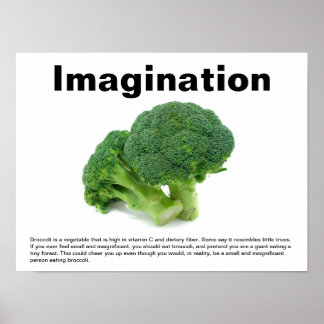 Poster Manger le brocoli de façon imaginative