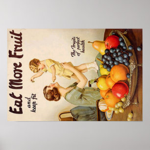 POSTER MANGER PLUS D'AFFICHE DE FRUITS