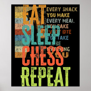 Poster manger sommeil échecs répétition grand maître entr