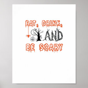 Poster Mangez Boire Et Faites Peur Art D'Halloween