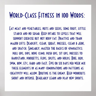 Poster Mangez de la viande et des légumes, des noix et de