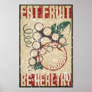 Poster Mangez des fruits - 1938 - en détresse