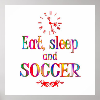 Poster Mangez, dormez et football