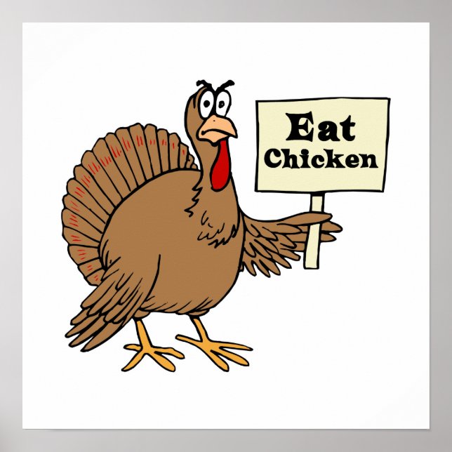Poster Mangez du poulet (Devant)