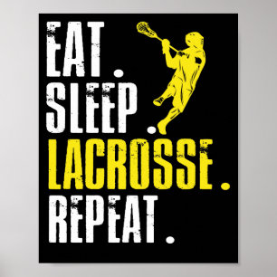 Poster Mangez la crosse du sommeil Répéter Lax Sport