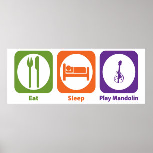 Poster Mangez la mandoline de jeu de sommeil