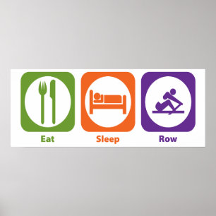 Poster Mangez la rangée de sommeil