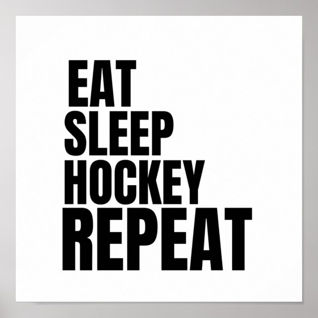 Poster mangez la répétition de hockey (Devant)