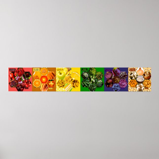 Poster Mangez L'Affiche Rappel Arc-En-Ciel (Devant)