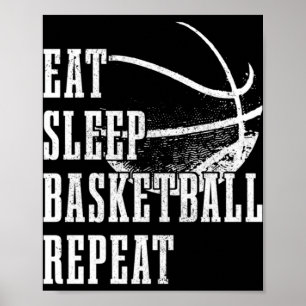 Poster Mangez le sommeil basketball Répéter le joueur de 