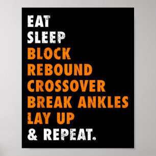 Poster Mangez Le Sommeil Bysketbyll Répéter Le Cadeau Amu