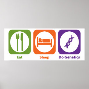 Poster Mangez le sommeil font la génétique