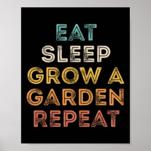 Poster Mangez Le Sommeil Grandir Un Jardin Répéter Jeu Dr