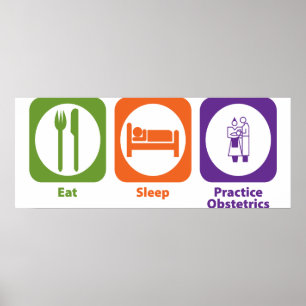 Poster Mangez l'obstétrique de pratique en matière de