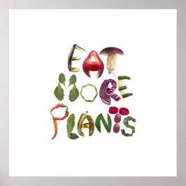 Poster Mangez plus de Plantes - Rappel sain