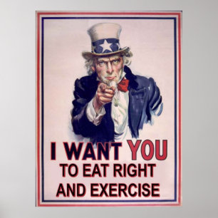 Poster Mangez Sainement Et Faites De L'exercice