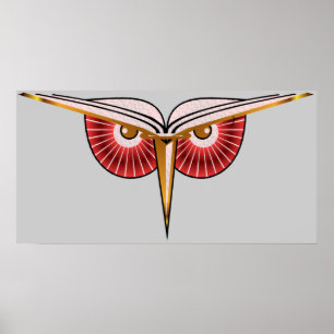 Poster Mangez Sleep Breathe Livres Owl Imprimer
