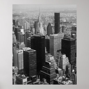 Poster Manhattan New York City avec Chrysler Building
