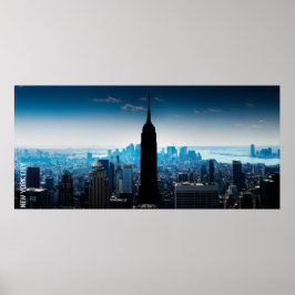 Poster Manhattan Panorama Avec Empire State Building