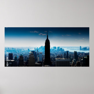 Poster Manhattan Panorama Avec Empire State Building