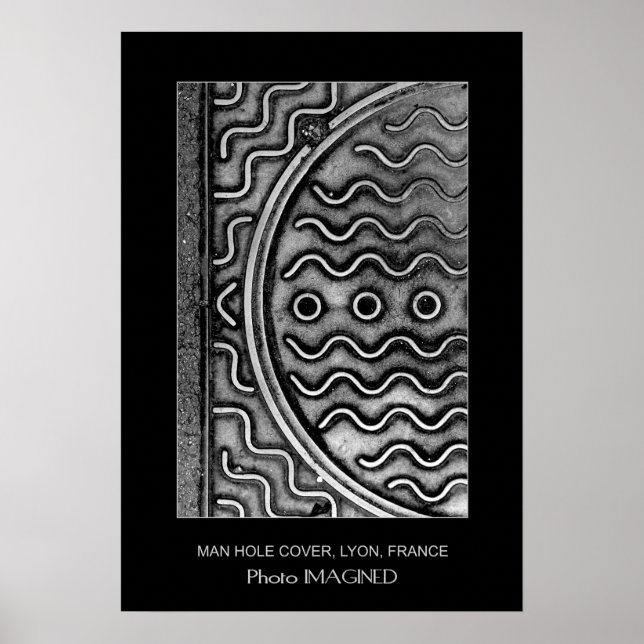 POSTER MANHOLE COVER, LYON, FRANCE (Devant)