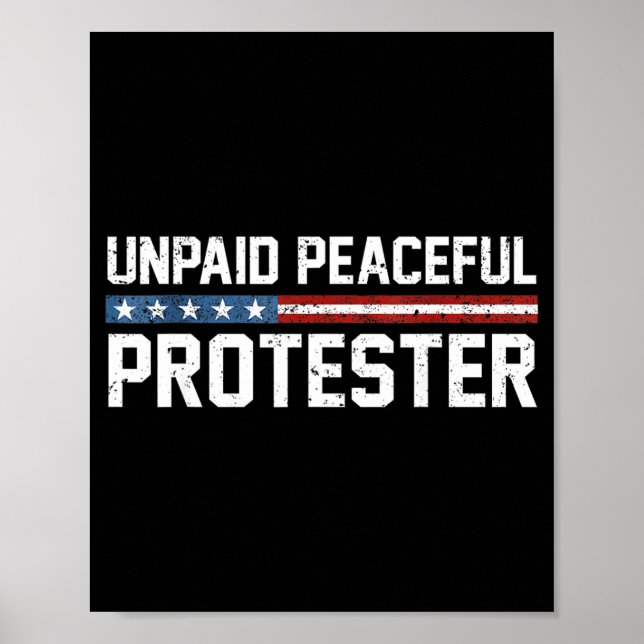 Poster Manifestant Pacifique Non Rémunéré (Devant)