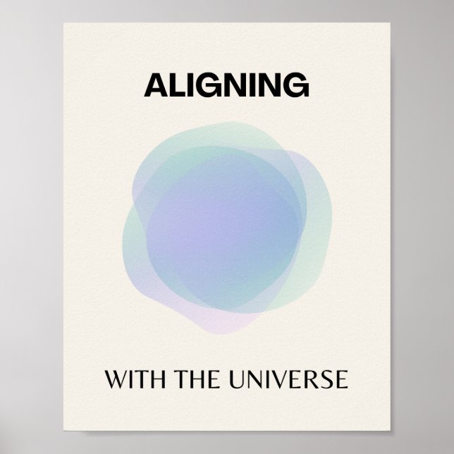 Poster Manifestation Art Spirituel, Energy Aura Gradient (Devant)