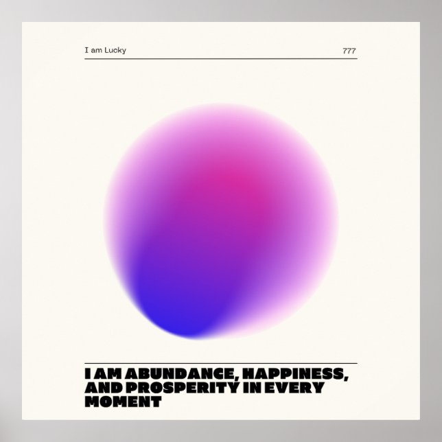 Poster manifestation d'affirmations quotidiennes (Devant)