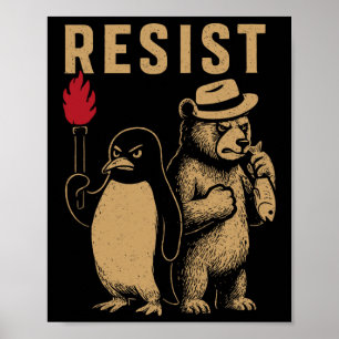 Poster Manifestation de Pingouins Contre Tari