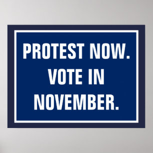 Poster Manifestation maintenant vote en novembre élection