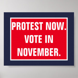Poster Manifestation Maintenant Vote en Novembre La polit