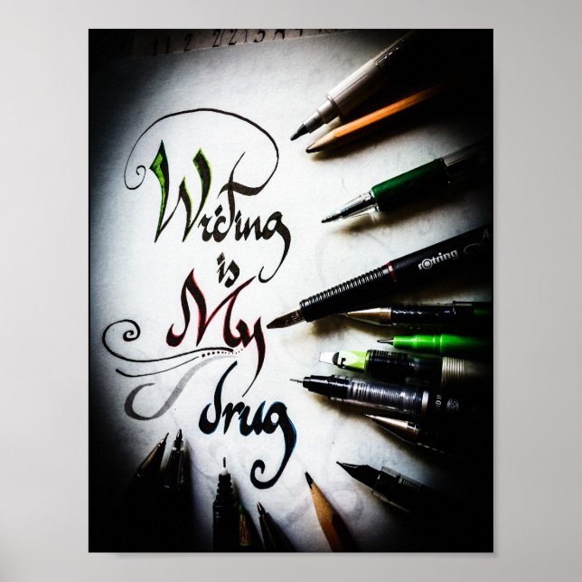 Poster Manifeste de l'écrivain fou (Devant)