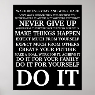 Poster Manifeste de travail dur