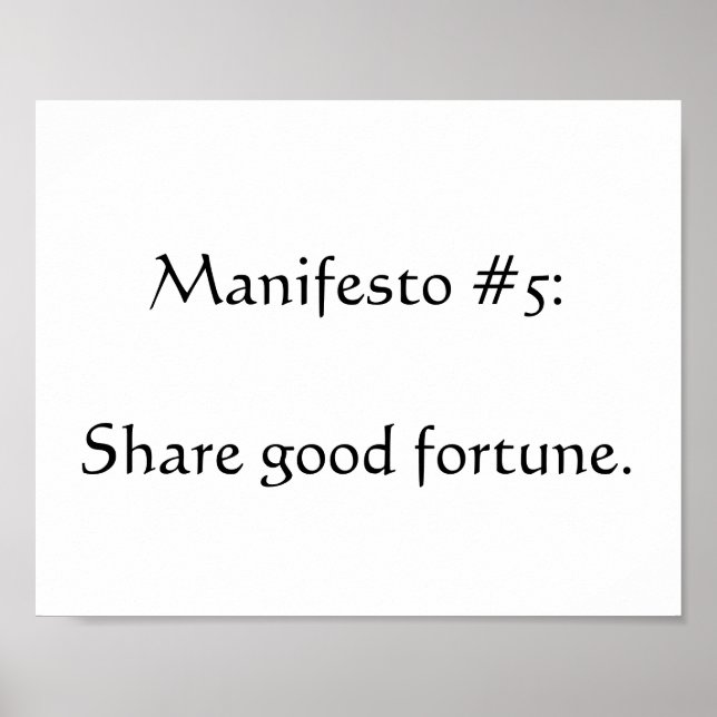 Poster Manifeste n° 5 (Devant)