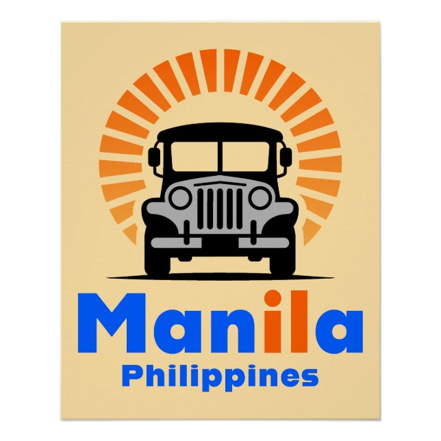 Poster Manila Philippines Southeast Asia (Devant)