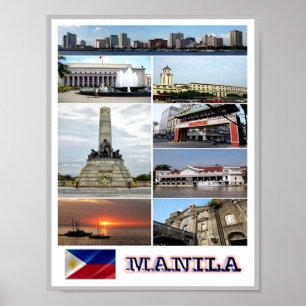 Poster Manille - Philippines - Mosaic -