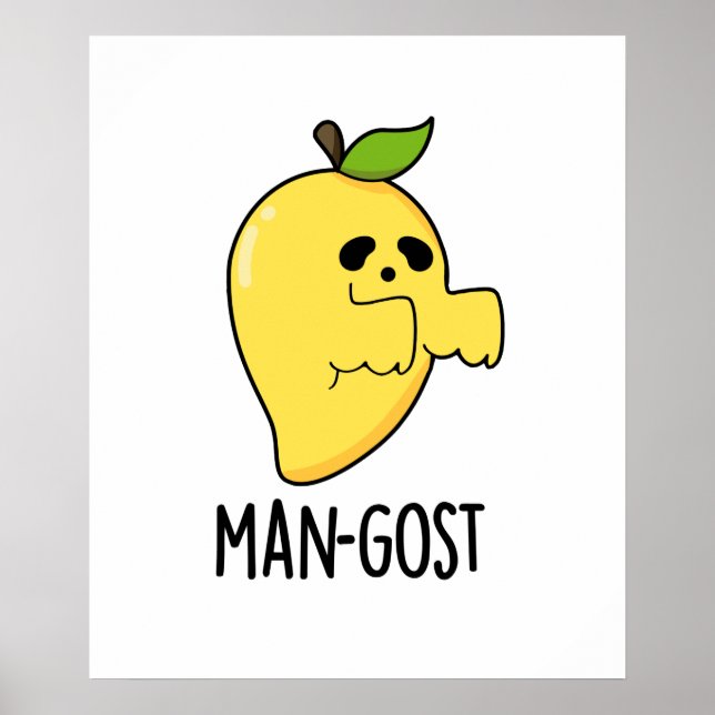 Poster Manipulateur Drôle Halloween Mango Fantôme Pun (Devant)