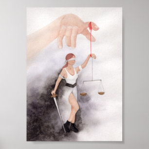 Poster Manipulation du système juridique de la justice Ar